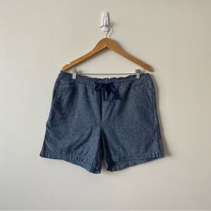Jachs Girlfriend Linen Blend Elasticized Tie Waist Baggy Shorts Size Large